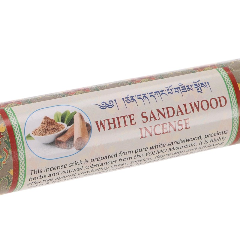 GURU SHOP Tibetan Natural Incense Sticks - White Sandalwood Incense,