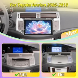 Car Radio for Toyota Avalon 2006-2010 - 8 Core Android 13 4+64G - 9 Inch IPS Touchscreen Radio with Wireless Carplay & Android Auto/WiFi/DSP/Multiple UI + AHD Rear View Camera
