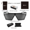 Xplorerz Polarized & Mirrored Black Square Sunglasses – TR90 Lightweight,
