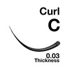 EMILYSTORES 0.03mm Thickness C Curl Eyelash Extension 8MM Fine Soft