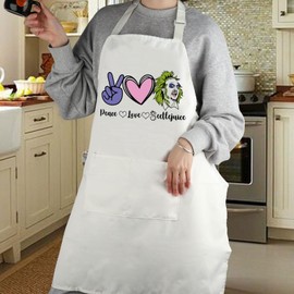 G2TUP Funny Tim Burton Lover Gift Peace Love B Crossbody Bag Sandworm Inspired Cosmetic Bag Tim Burton Fan Gift (Peace Love B-a)