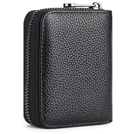 Aczyqws Credit Card Holder RFID Wallet for Men, Genuine Leather Credit Card Protector, RFID Blocking Card Holder Wallet for Women & Men