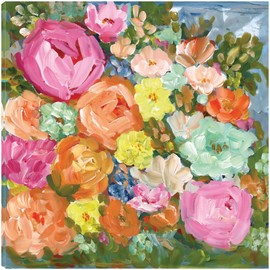 Fine Art Canvas Floral No. 3 Canvas Wall Decor by Artist Ramona Murdock for Living Room, Bedroom, Bathroom, Kitchen, Office, Bar, Dining & Guest Room - Ready to Hang - 22 in x 22 in