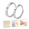 Baluue 5 Pairs Couples Engagement Rings Sun and Moon Matching
