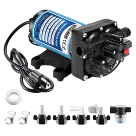 WASSERMANN Water Pressure Pump 115 Volt AC 5.0GPM 60PSI,Water Pump Self Priming Diaphragm Pump with Pressure Switch for Kitchen Bathroom Marine Yacht Garden