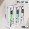 3 Chamber Shampoo Dispenser with Clear Window, Refillable Soap Dispenser