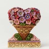 Jim Shore Heartwood Creek Mini Flower Heart Bouquet Stone Resin
