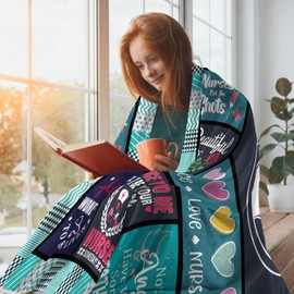 Nurse Gifts, Nurse Gifts for Women Blanket 60"x50", Nurse Appreciation Gifts, Nurses Week Gifts Bulk 2024, Nurse Graduation Gift Ideas, Rn Nurse Practitioner Gifts, Nurse Birthday Retirement Gifts
