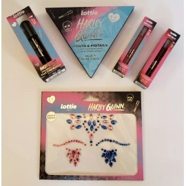 LOTTIE LONDON X HARLEY QUINN BUNDLE EYESHADOW LIPSTICK EYELINER 5 ITEM LOT NEW