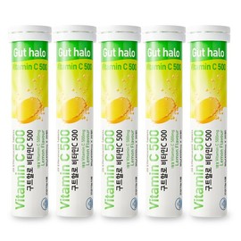 Daily One 구트할로 비타민C 500 레몬맛 발포 비타민 4500mg X 20정 5통 Guthalo Vitamin C 500 Lemon Flavored Effervescent Vitamin 4500mg X 20 Tablets 5 Bottles