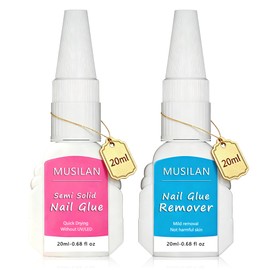Nail Glue and Glue Remover Kit for Press On Acrylic Nails Tips
