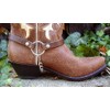 Dangerous Threads Biker Boot Chains Brown Topgrain Cowhide Leather Harness