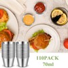 110 Pcs 1.5 oz Metal Ramekins Dipping Sauce Cups Stainless