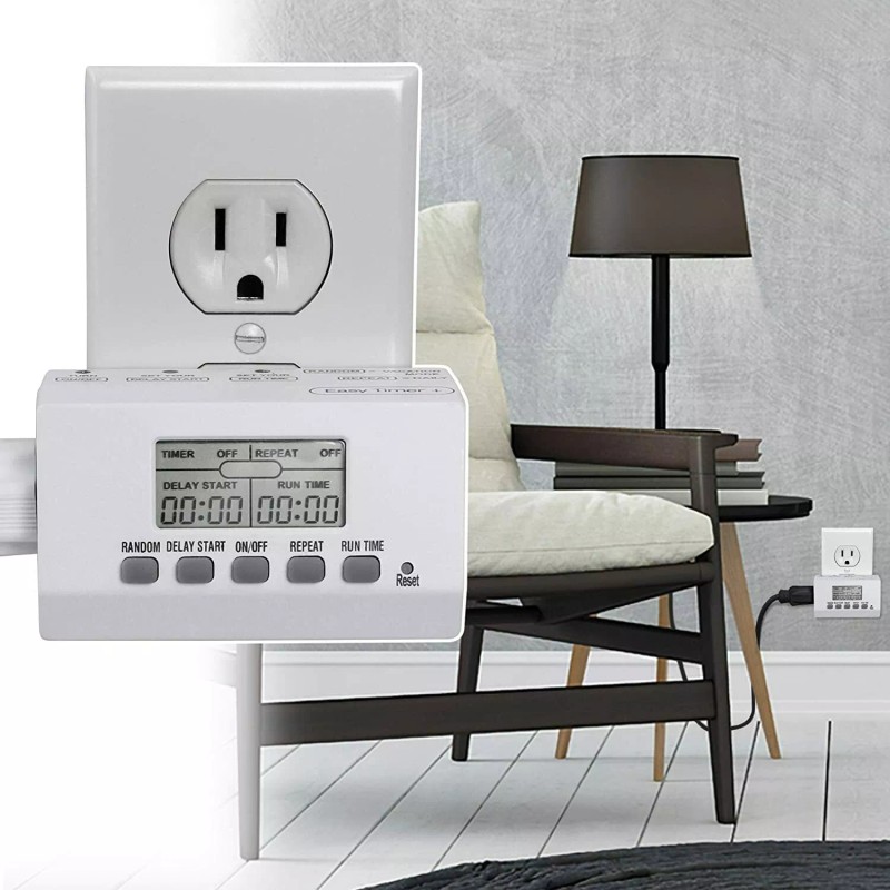 Clear Power CP Grounded Outlet EZ Digital Timer & 2