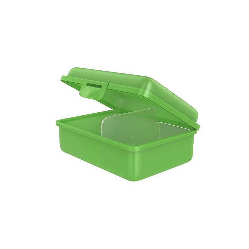 Fizzii Football Lunch Box, Plastic, green, 18 x 13 x