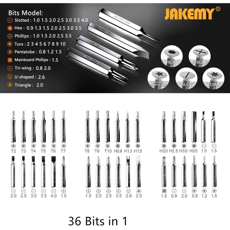 JAKEMY Screwdriver Set By JAKEMY, 43 in 1 Precision Screwdriver