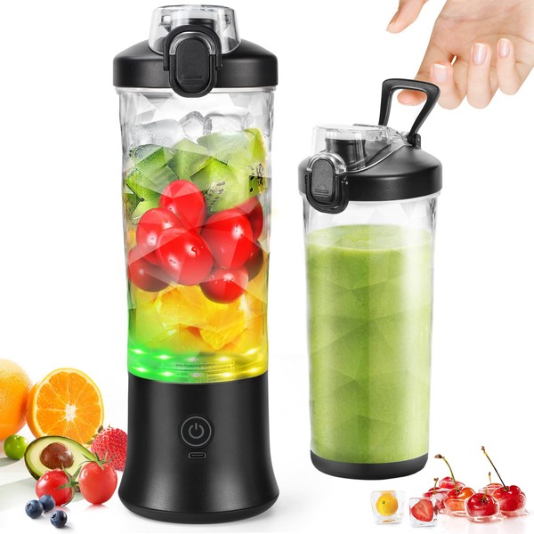 20 Oz Portable Blender for Shakes and Smoothies,4000mAh Electric Juicer,