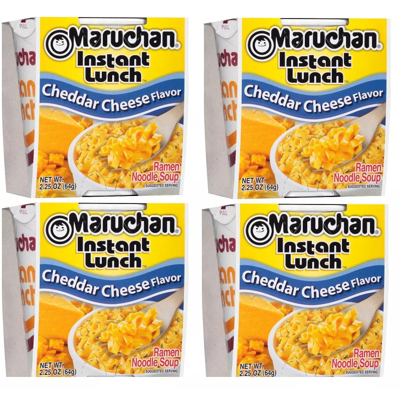 Maruchan Instant Lunch Cheddar Cheese, 2.25 Oz, Pack of 4
