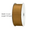 Maclemon 1.5 inch Antique Gold Wired Satin Ribbon Double Face