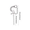 6 Pack Curtain Tieback Hooks Metal Curtain Holdbacks Ball End