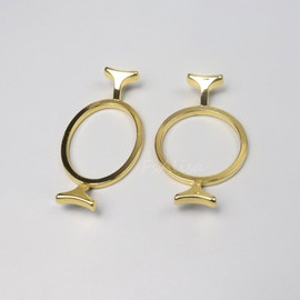 fsalisa 2PCS Metal Wax Seal Molds for 1 Inch Wax Sealing Stamp, DIY Craft Adhesive Waxing for Wedding Invitations Cards Letters Envelopes Wine Wrapping (Elliptic & Round Shape)