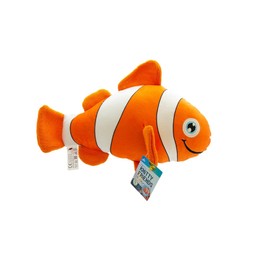 Knitty Friends Plush Toys, Cuddly Toys Made from Recycled Materials, Grey, Ocean Collection, 30 cm (Claundius the Clown Fish)