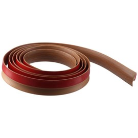 iuniq Self Adhesive Carpet Floor Transition Strip 10 Ft PVC Threshold Transitions Light Brown Wood Grain Floor Edging Trim Strip Floor Divider Strip Threshold Cover for Doorway