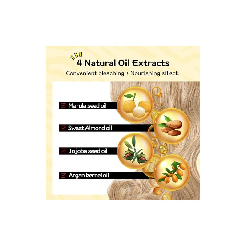 eZn Crema para el cabello blanqueador súper tamaño permanente formulada