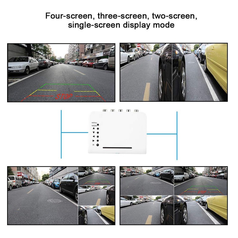 4 Channel Video Splitter CCTV Video Quad Splitter Switch Camera