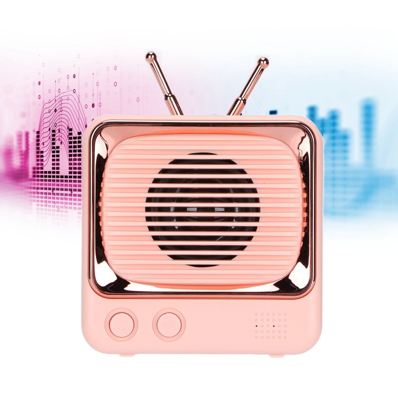 TV Shaped BT Speaker Wireless Lightweight Portable Mini Classic Style