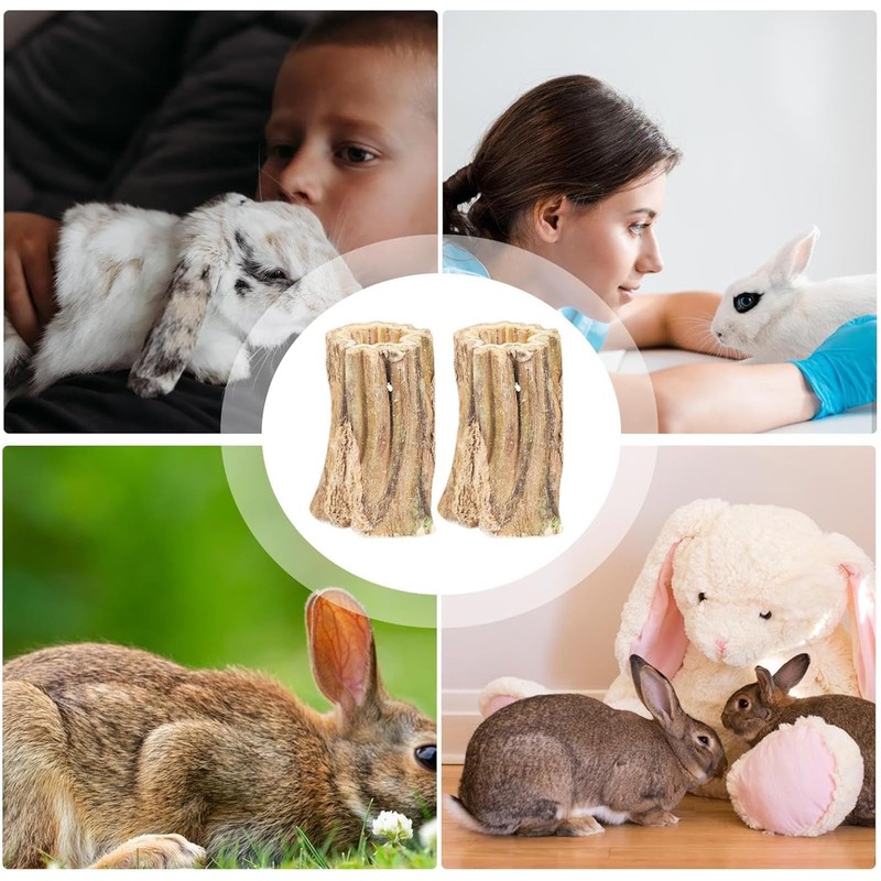 KxrTpx 3 Rabbit Chew Toys, Boredom Breakers for Small Pets,