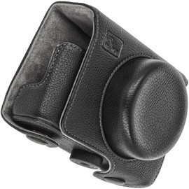 Impulsfoto Protective Case for Pentax MX-1 Imitation Leather in Timeless Retro Design Black, black, Retro