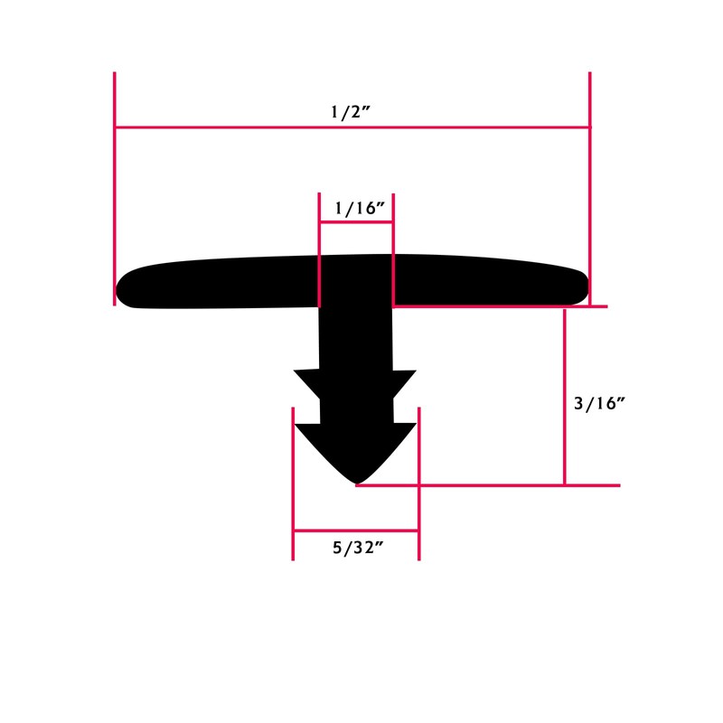 SBWLKJ 1/2"(12mm) Chrome T-Molding Edge Trim 22FT Flexible Polyethylene Center