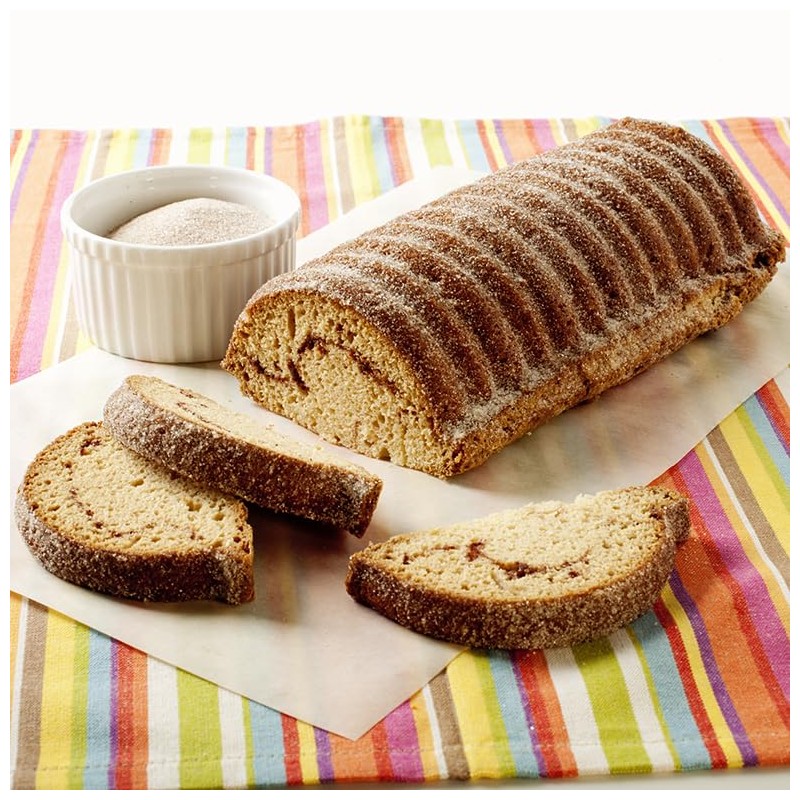 Nordic Ware Formed Cinnamon Bread and Almond Loaf Pan, 4