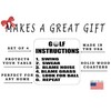 Funny Golf Instructions Drink Coaster Set Gift For Golfer Dad