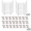 TRIXES Pack of 100 Greenhouse Clips for Attaching Greenhouse Windows/Glass,