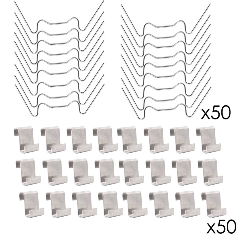TRIXES Pack of 100 Greenhouse Clips for Attaching Greenhouse Windows/Glass,