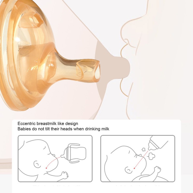 Wide Neck Sippy Straw Bottle Spill Proof Easy Grip Training