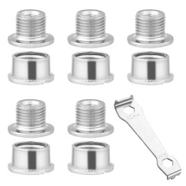 GXGM Chainring Bolts Galvanised Steel Chainring Screw with Chainring Wrench for MTB Road Bikes Mountain Bike Road Bike BMX Crankset (Silver), a