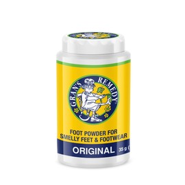 Gran's Remedy Shoe Deodorizer and Foot Powder for Smelly Feet - Effective Shoe Odor Eliminator in Travel Size - Absorbs Sweat and Moisture for Shoes and Feet - Unscented