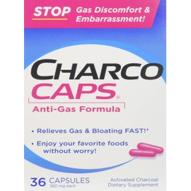 CharcoCaps 260 mg Capsules 36 ea (Pack of 3)