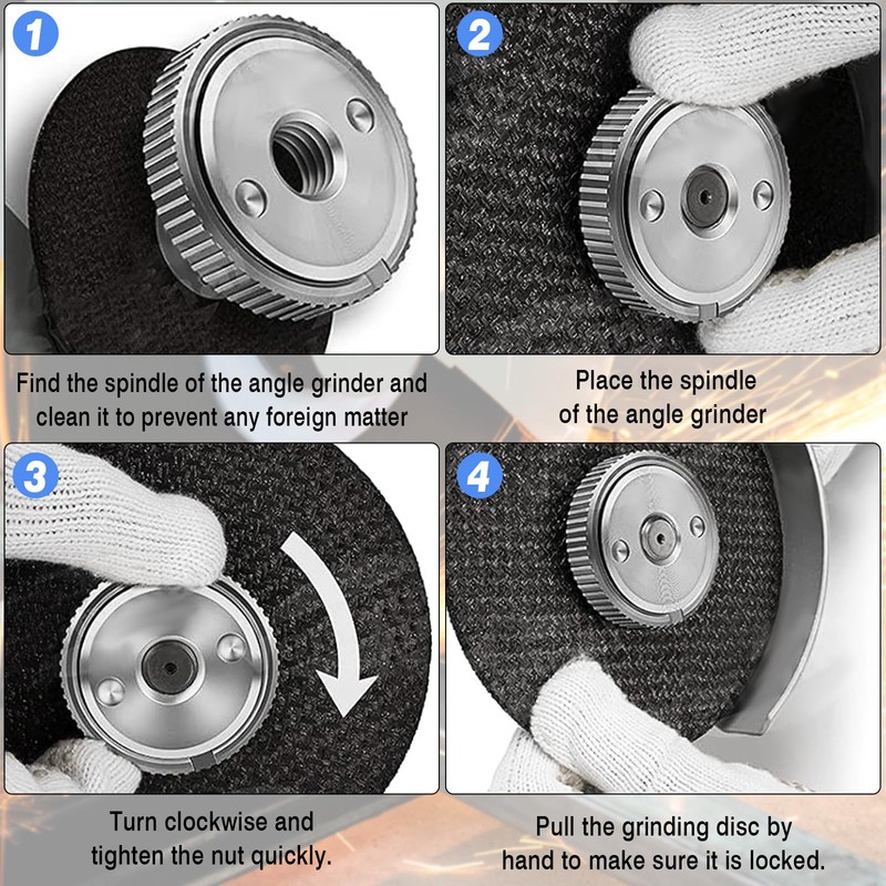 CAUTIOUS M14 Angle Grinder Clamping Nut Quick Release Nut for