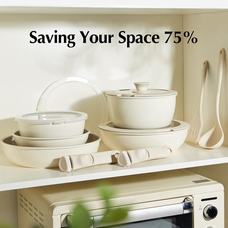 Redchef Ceramic Pots and Pans Set, Nonstick Kitchen Cookware Set