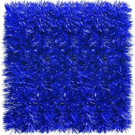 EBOOT 32.8 Feet Christmas Tinsel Garland Metallic Tinsel Garland Shiny Hanging Christmas Tree Decoration Wreath Wedding Xmas Party Supplies (Blue)
