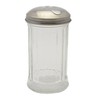 Winco Sugar Pourers with Flap Tops, 12-Ounce, Clear, Stainless Steel