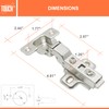 TOUCH Cabinet Hinges (1 Pair, 2 PCS) Frameless Cupboard Door