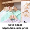 otylzto 50PCS(or100) Hanger Hooks for Plastic Clips Clothes Space Saving