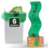 Compostable Bags, 6 Gallon Food Scraps Yard Waste Bags,Fits 5-6-8
