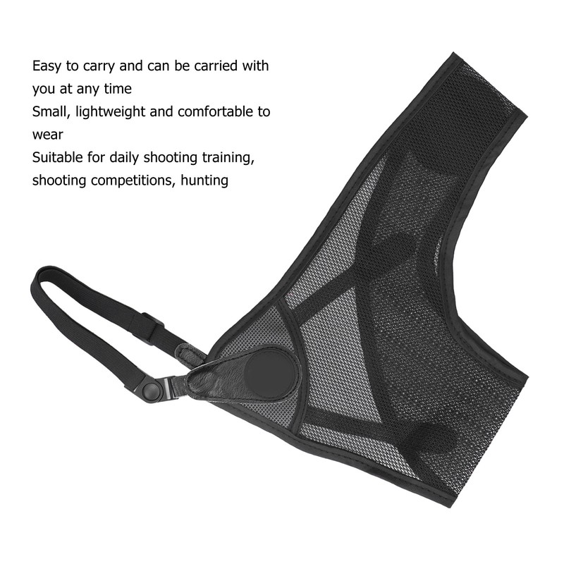 Archery Chest Guard Adjustable 3D Composite Mesh PU Leather Breathable