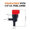 HIPA (Pack of 2) 1/4" 90 Degree Fuel Shut Off